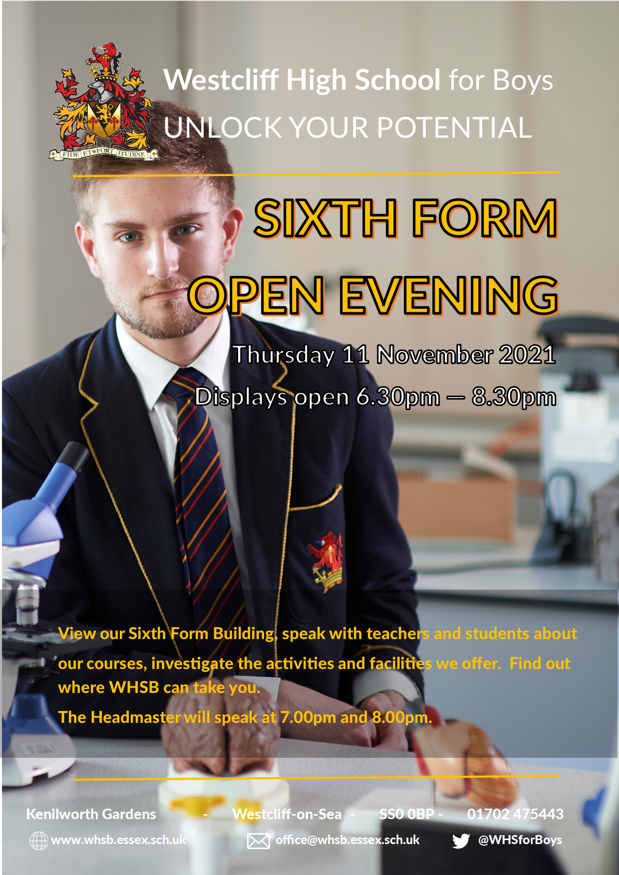 Sixth Form Open Evening 2021 Advert